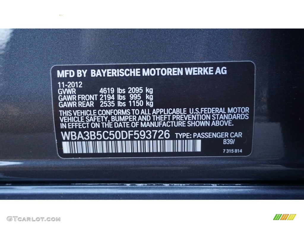 2013 3 Series 328i xDrive Sedan - Mineral Grey Metallic / Black photo #32