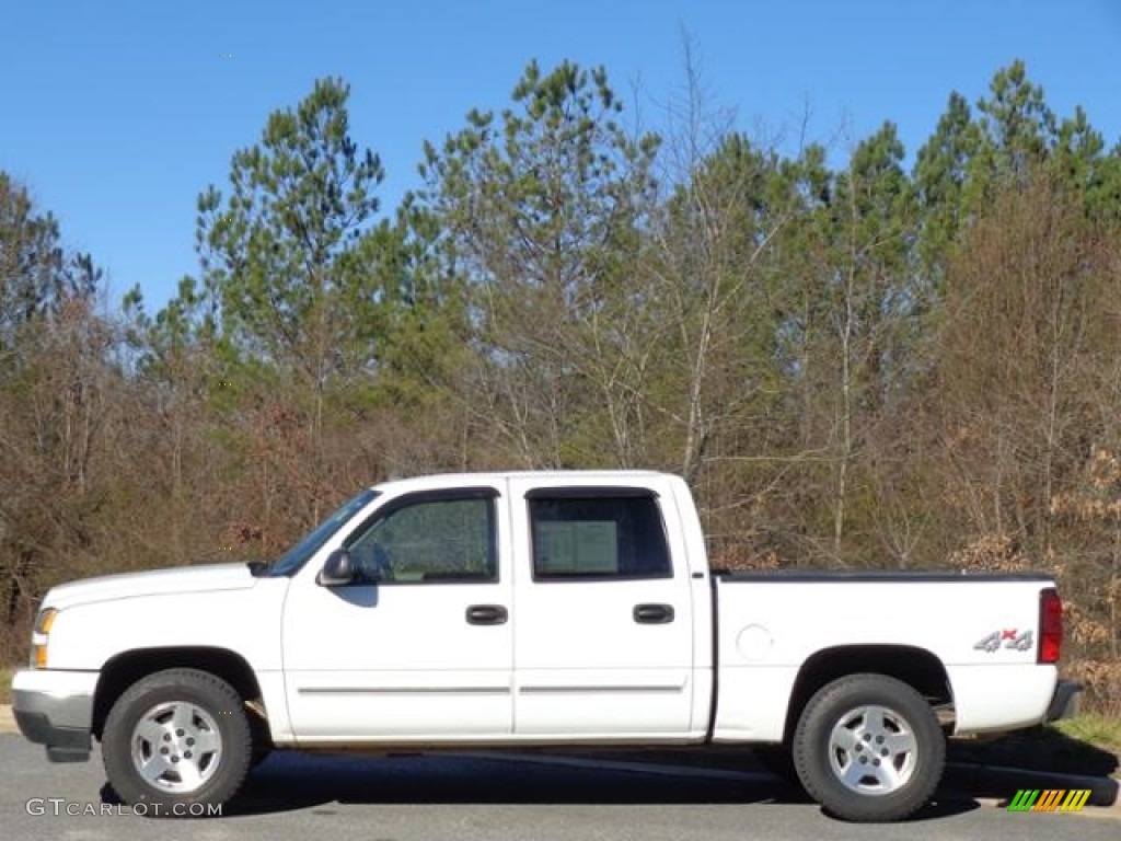 2006 Silverado 1500 LT Crew Cab 4x4 - Summit White / Tan photo #1