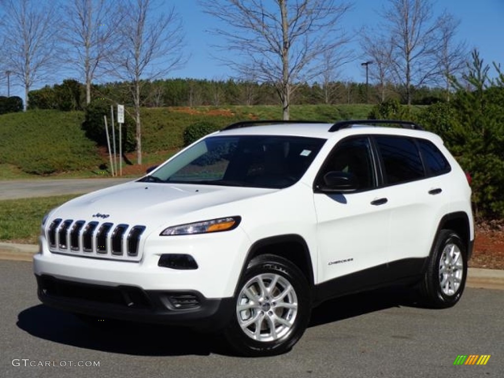 2016 Cherokee Sport 4x4 - Bright White / Black/Light Frost Beige photo #2