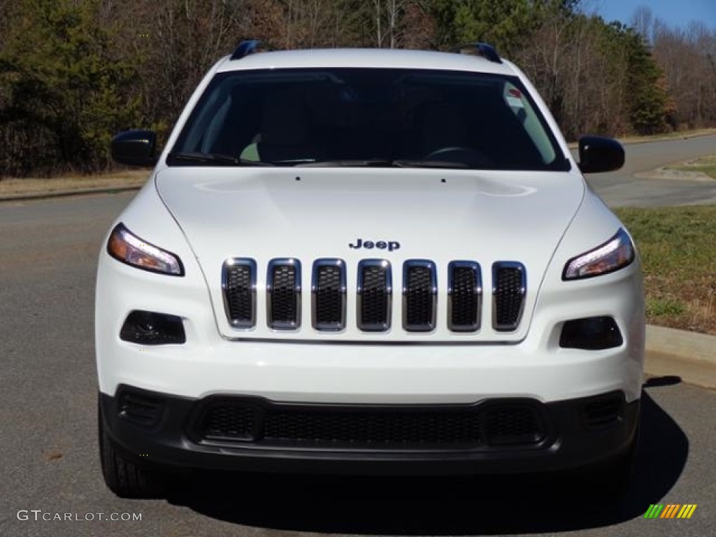2016 Cherokee Sport 4x4 - Bright White / Black/Light Frost Beige photo #3