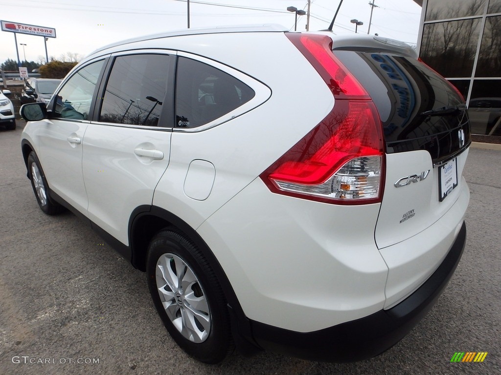 2012 CR-V EX-L 4WD - White Diamond Pearl / Beige photo #3