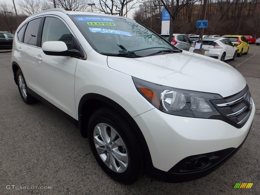 2012 CR-V EX-L 4WD - White Diamond Pearl / Beige photo #7