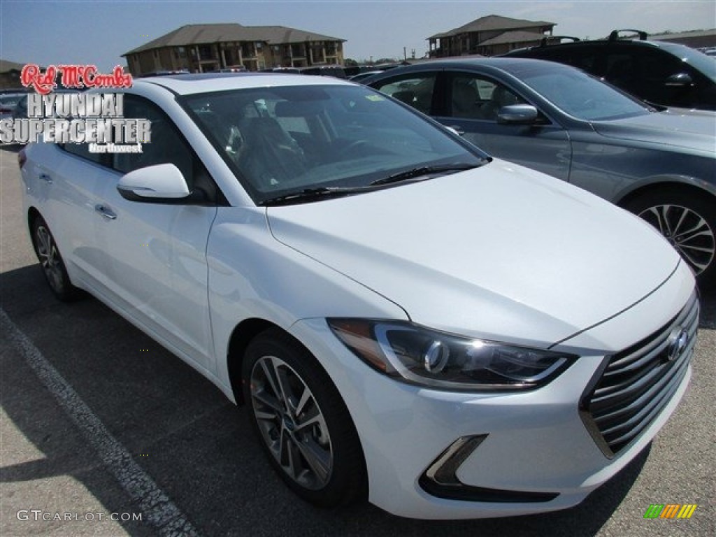 2017 Elantra Limited - White / Beige photo #1