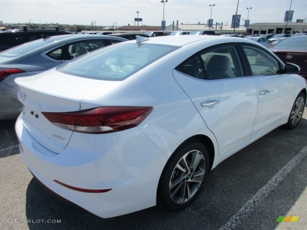 2017 Elantra Limited - White / Beige photo #7