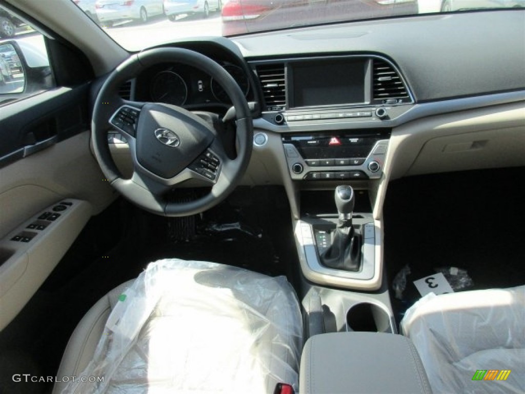 2017 Elantra Limited - White / Beige photo #8