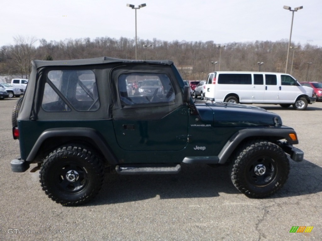 1998 Wrangler SE 4x4 - Emerald Green Pearl / Mist Grey photo #7