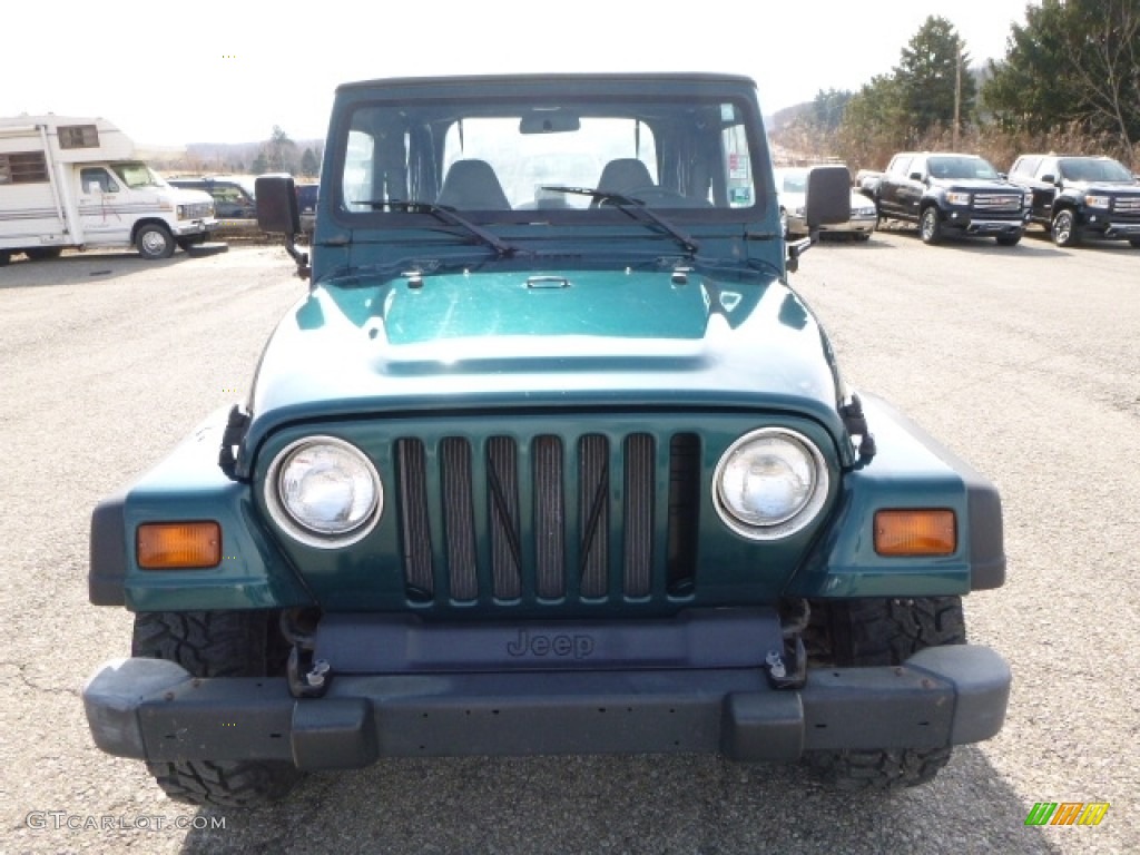 1998 Wrangler SE 4x4 - Emerald Green Pearl / Mist Grey photo #11