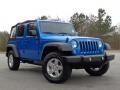 2016 Hydro Blue Pearl Jeep Wrangler Unlimited Sport 4x4  photo #4