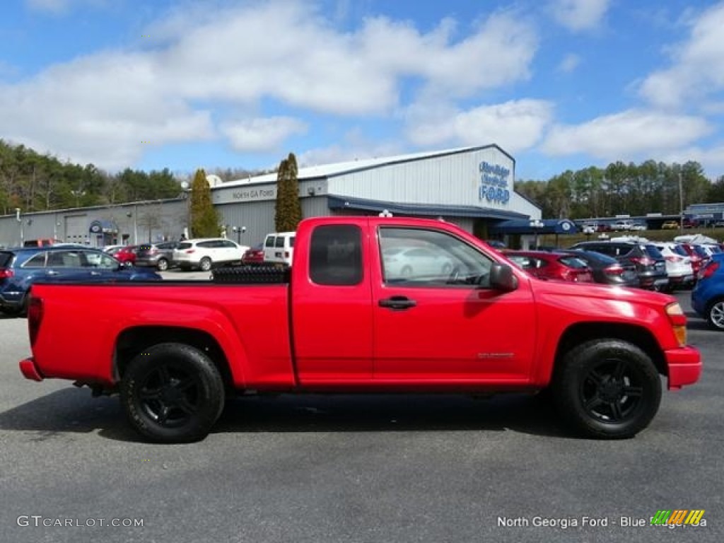 2004 Colorado LS Extended Cab - Victory Red / Sport Pewter photo #6