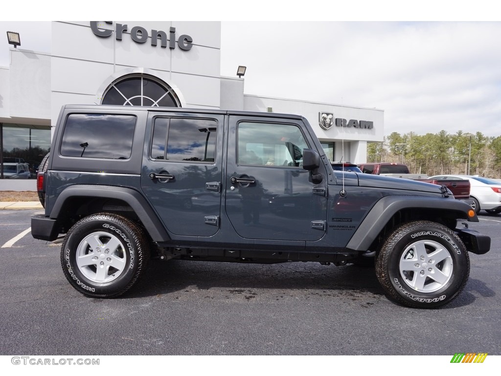 2016 Wrangler Unlimited Sport 4x4 - Rhino / Black photo #8