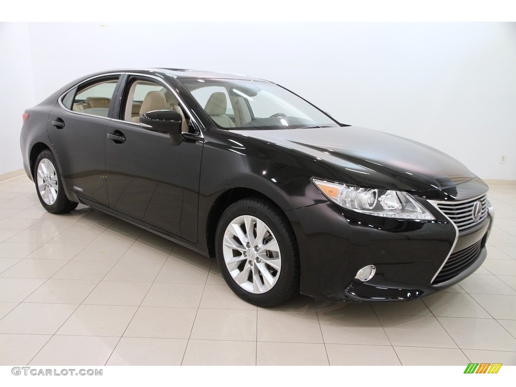 2013 ES 300h Hybrid - Obsidian Black / Parchment photo #1