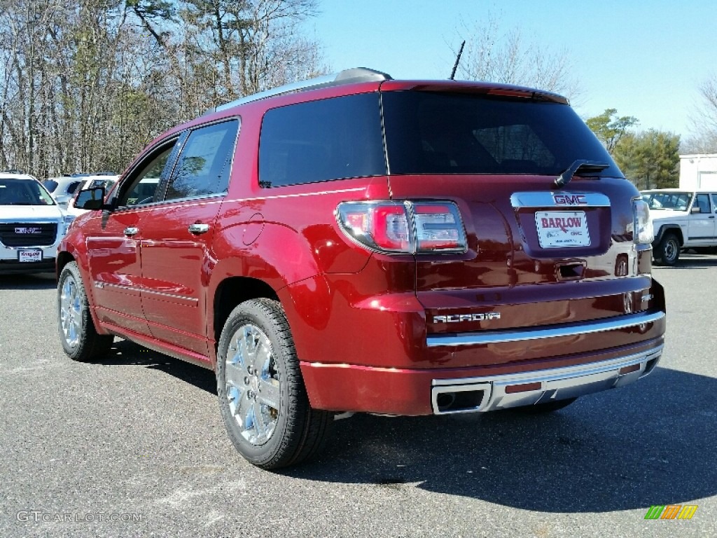 2016 Acadia Denali AWD - Crimson Red Tintcoat / Cocoa Dune photo #4