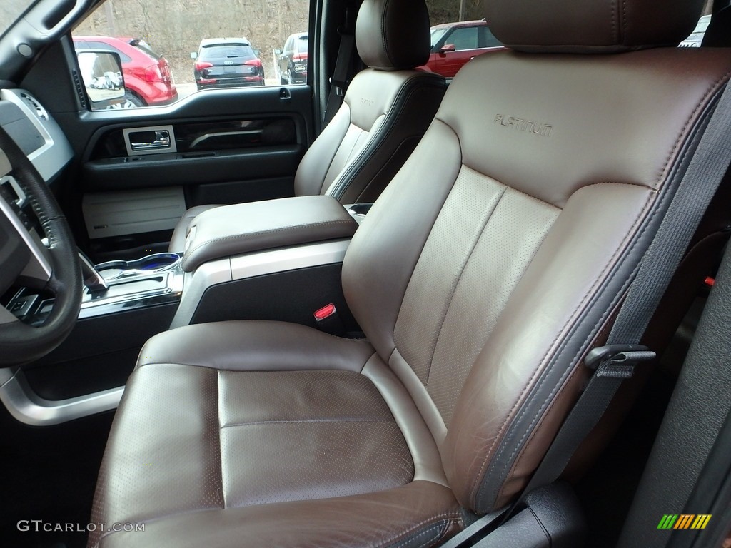 2012 F150 Platinum SuperCrew 4x4 - Golden Bronze Metallic / Platinum Sienna Brown/Black Leather photo #15