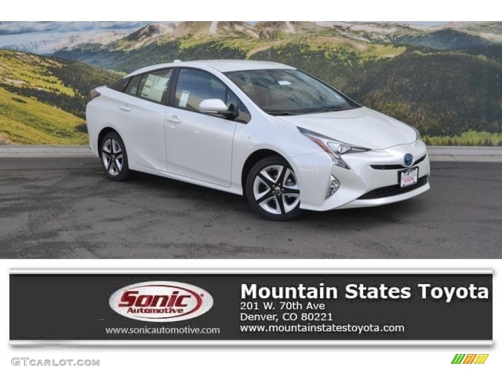 2016 Prius Four Touring - Blizzard Pearl / Black photo #1