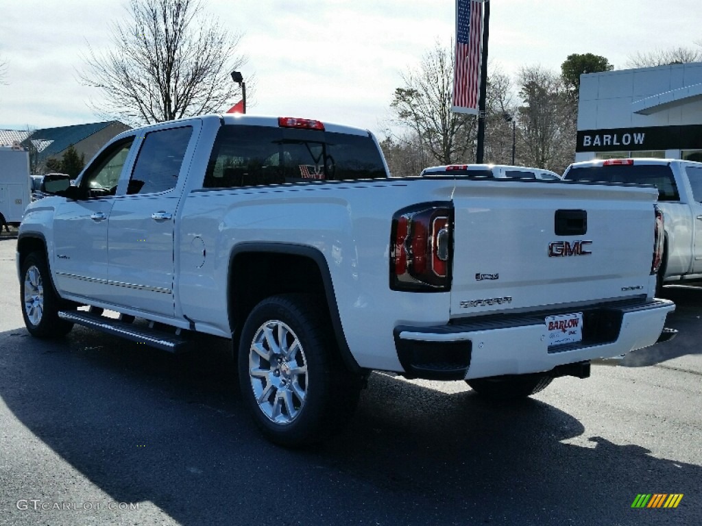 2016 Sierra 1500 Denali Crew Cab 4WD - White Frost Tricoat / Cocoa/Dune photo #4