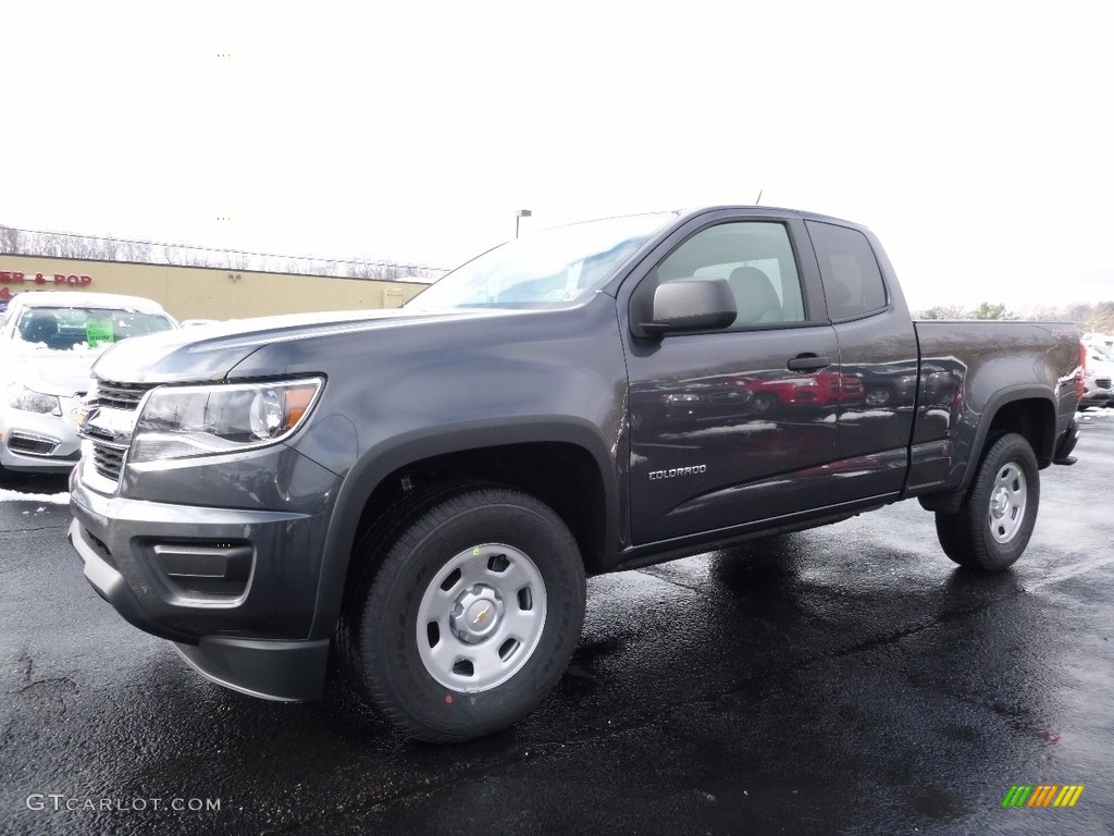 2016 Colorado WT Extended Cab 4x4 - Cyber Gray Metallic / Jet Black photo #1