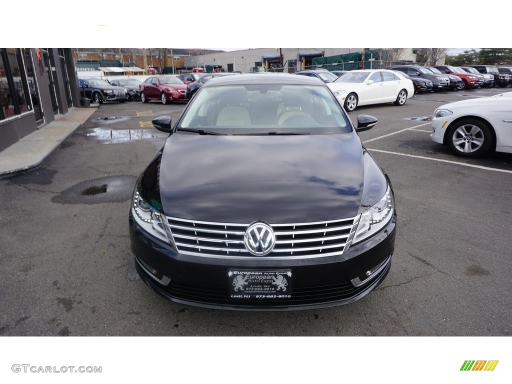 2013 CC Sport Plus - Deep Black Metallic / Desert Beige/Black photo #8