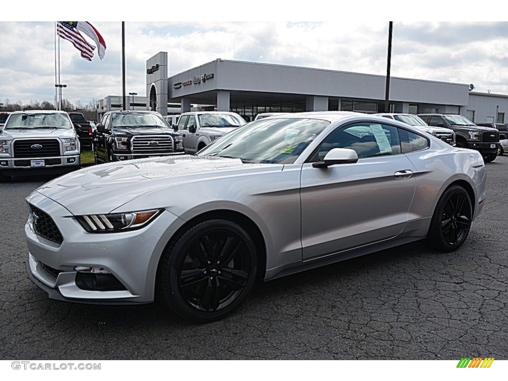 2016 Mustang EcoBoost Coupe - Ingot Silver Metallic / Ebony photo #3