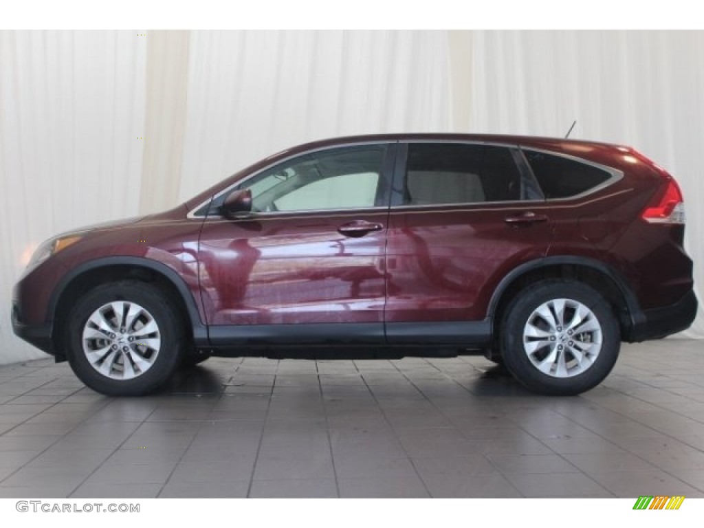 2013 CR-V EX AWD - Basque Red Pearl II / Gray photo #5