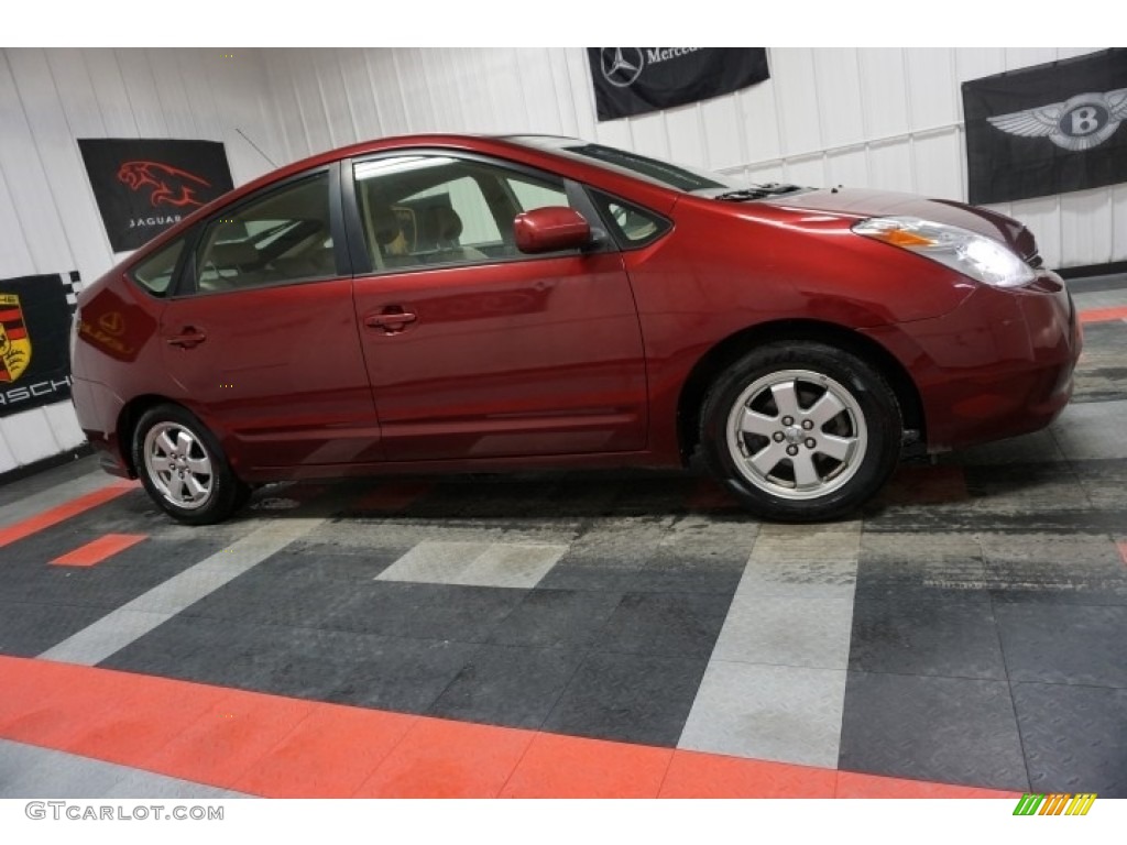 2005 Prius Hybrid - Salsa Red Pearl / Ivory/Brown photo #6