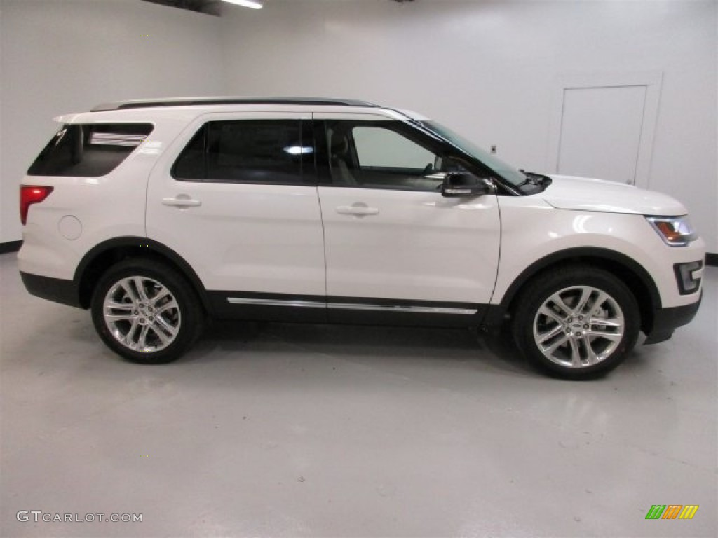 2016 Explorer XLT 4WD - White Platinum Metallic Tri-Coat / Medium Light Camel photo #12