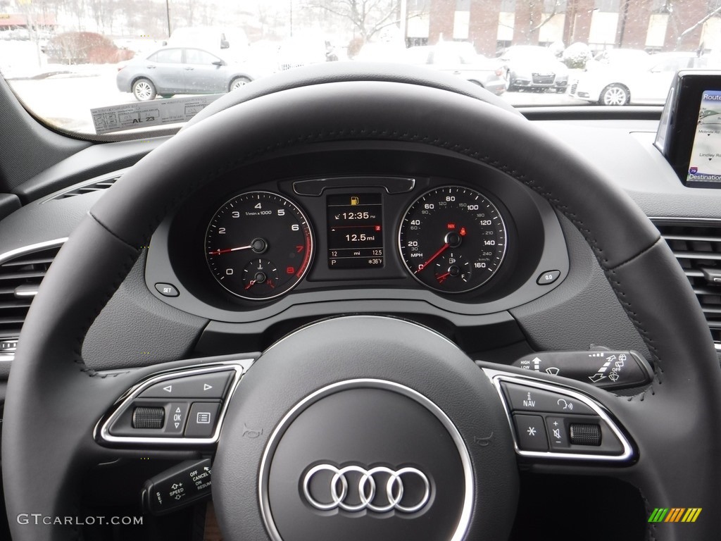 2016 Audi Q3 2.0 TSFI Prestige quattro Black Steering Wheel Photo #111310266