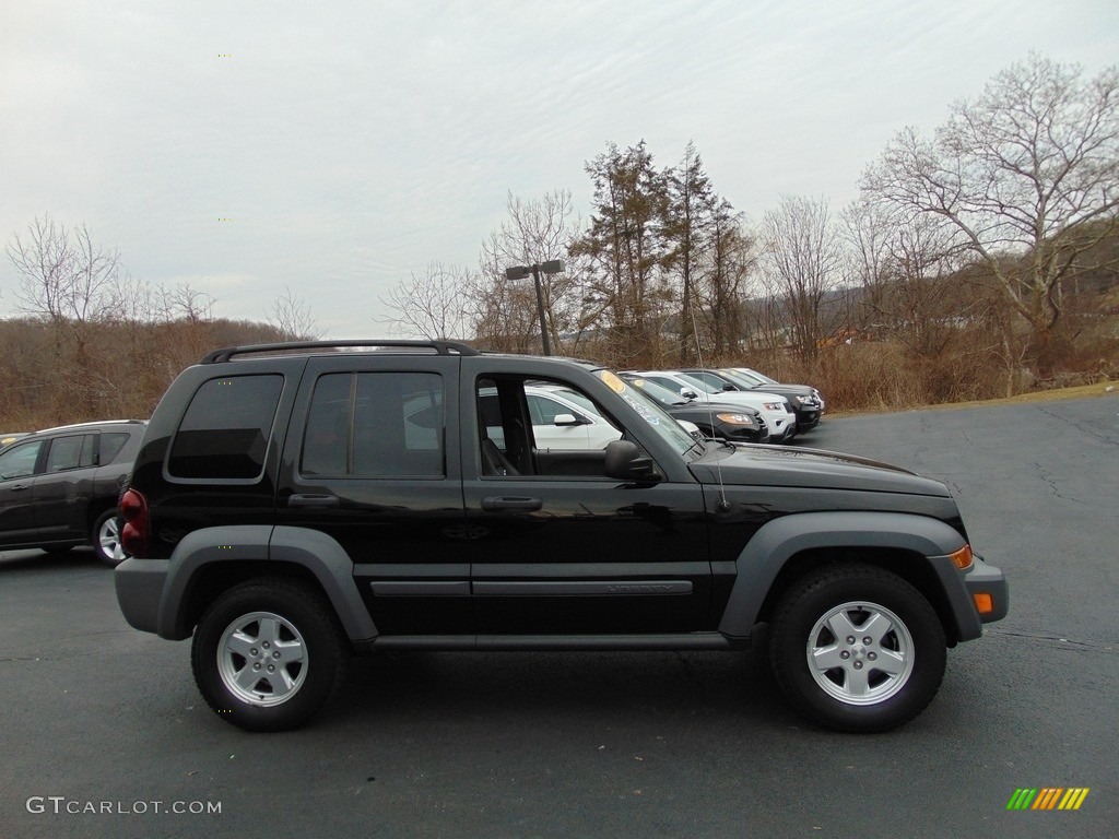 2005 Liberty Sport 4x4 - Black Clearcoat / Medium Slate Gray photo #2