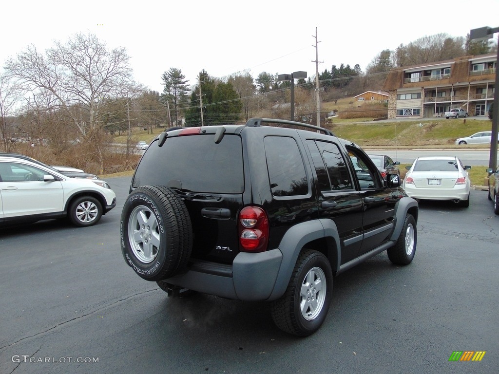 2005 Liberty Sport 4x4 - Black Clearcoat / Medium Slate Gray photo #3