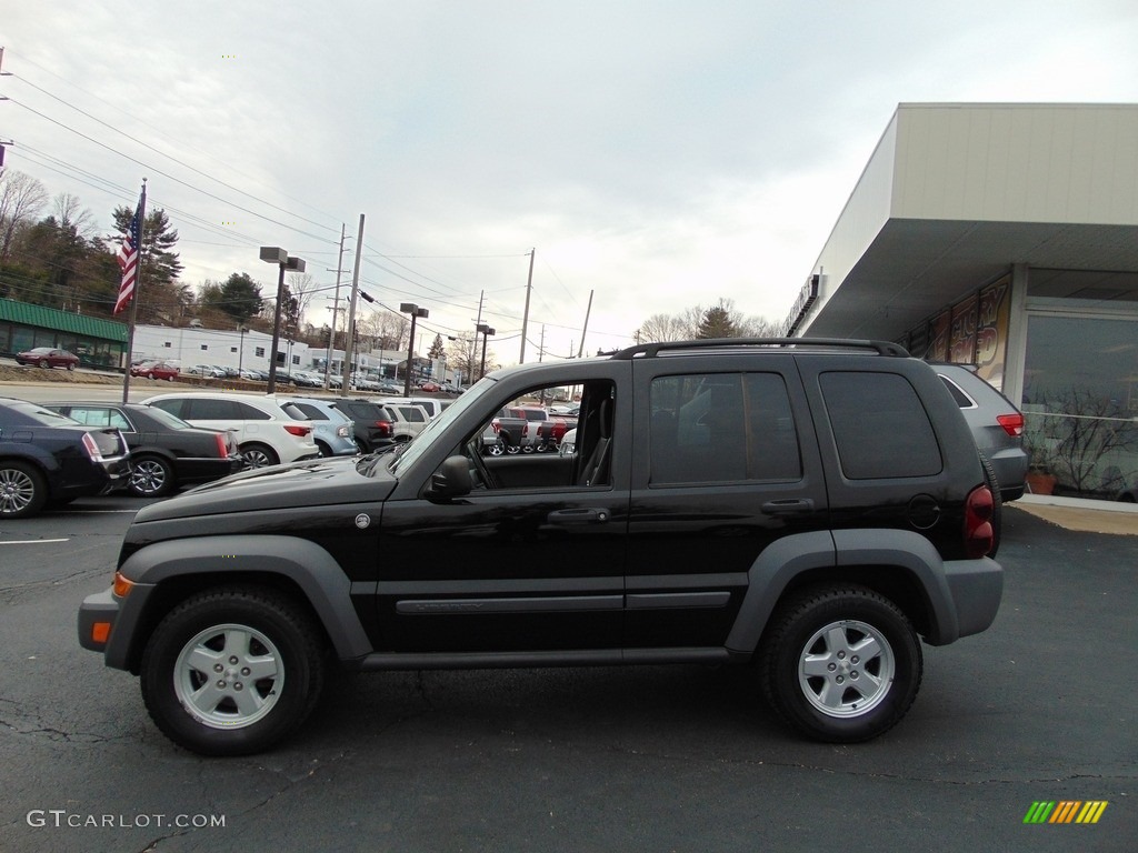 2005 Liberty Sport 4x4 - Black Clearcoat / Medium Slate Gray photo #6
