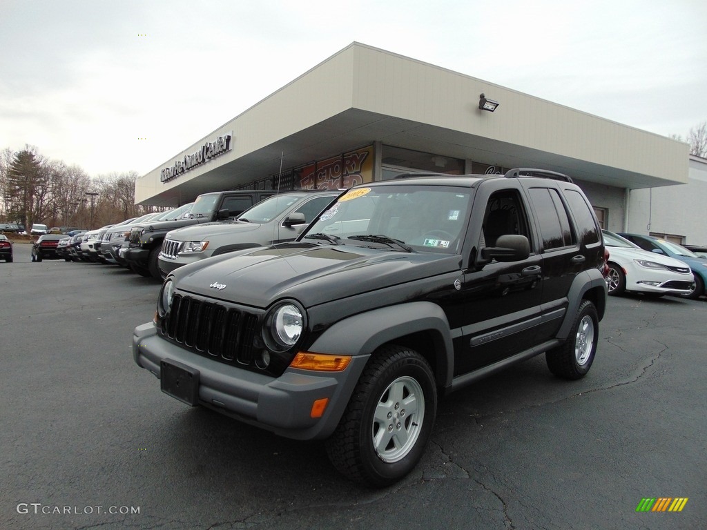 2005 Liberty Sport 4x4 - Black Clearcoat / Medium Slate Gray photo #7