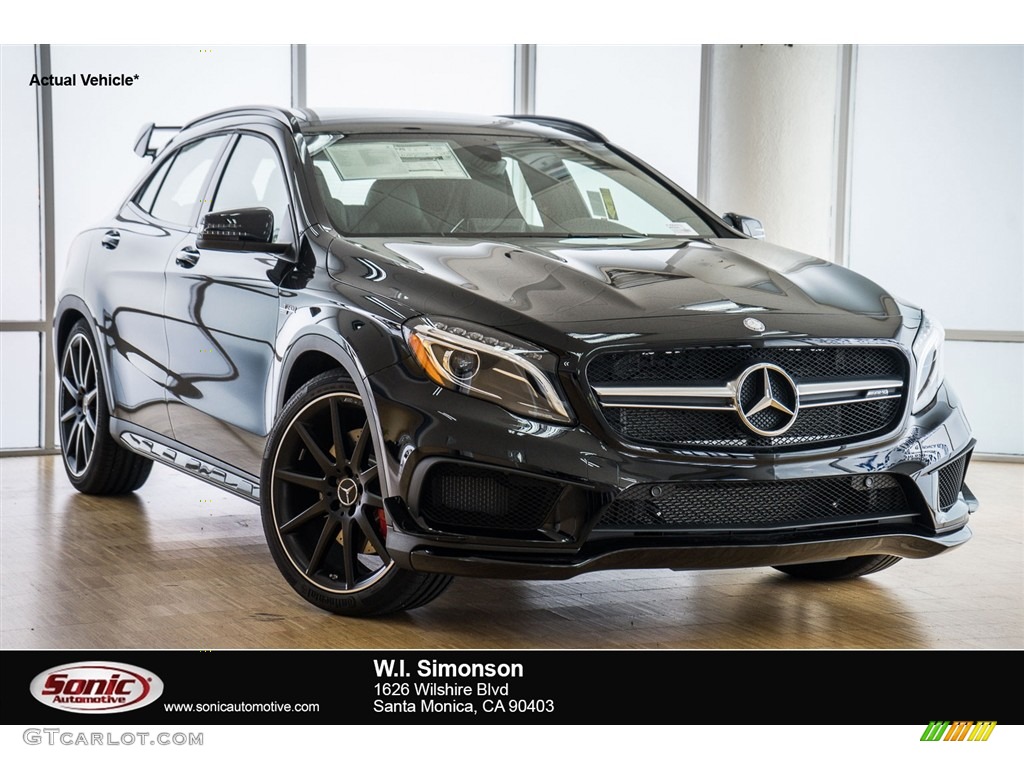 2016 GLA 45 AMG - Night Black / Black "Red Cut" Leather photo #1