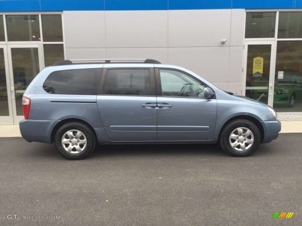 2008 Sedona LX - Glacier Blue Metallic / Gray photo #2