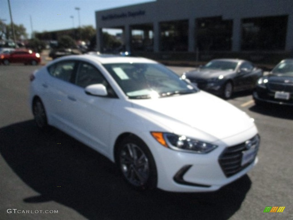 2017 Elantra Limited - White / Beige photo #1