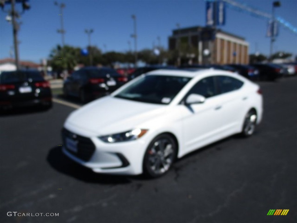 2017 Elantra Limited - White / Beige photo #3