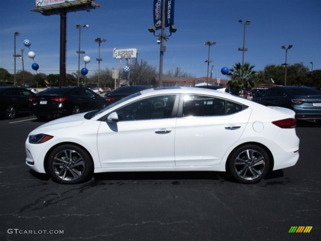 2017 Elantra Limited - White / Beige photo #4
