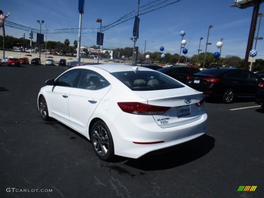 2017 Elantra Limited - White / Beige photo #6