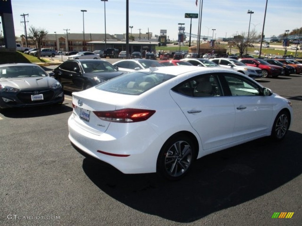 2017 Elantra Limited - White / Beige photo #7