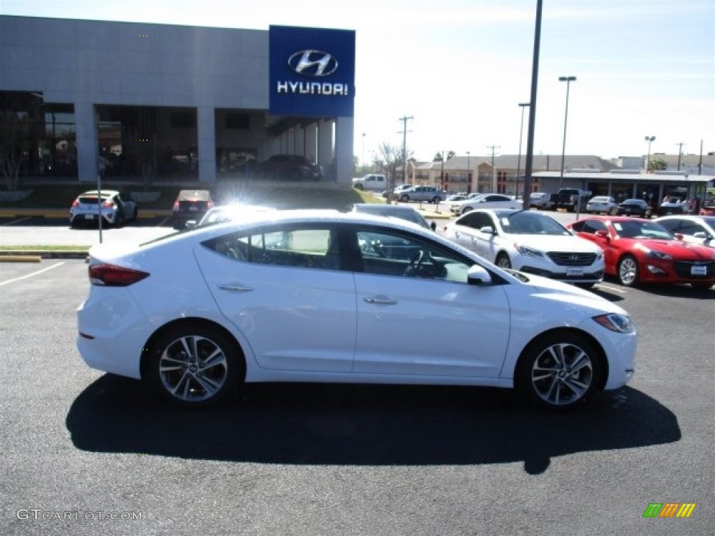 2017 Elantra Limited - White / Beige photo #8