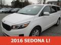 2016 Clear White Kia Sedona L  photo #1