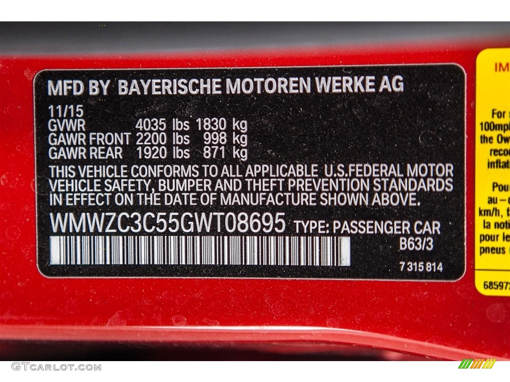 2016 Countryman Color Code B63 for Blazing Red Metallic Photo #111321380
