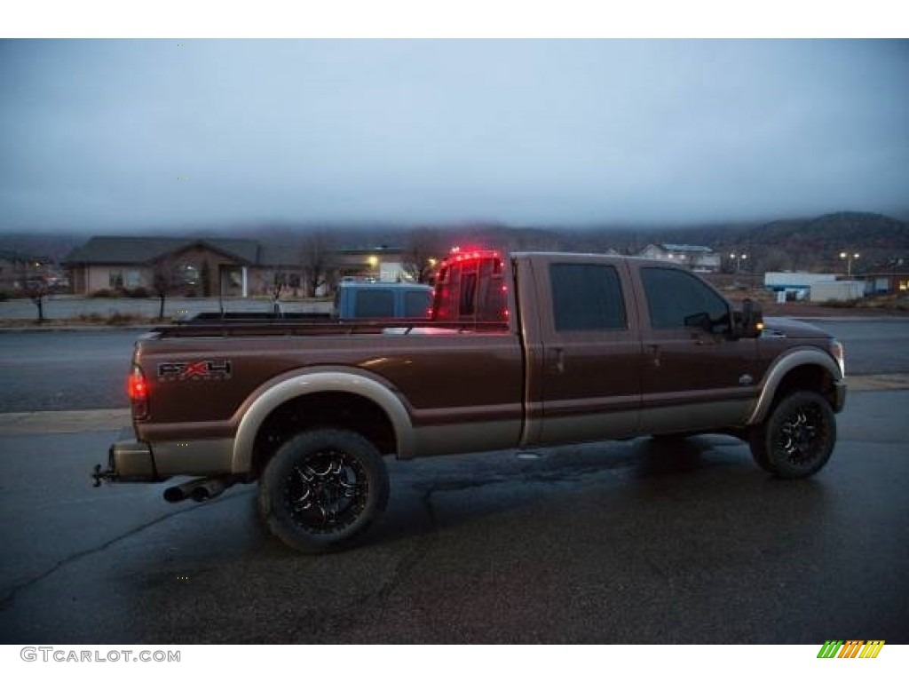 2011 F350 Super Duty XLT Crew Cab 4x4 - Golden Bronze Metallic / Adobe photo #5
