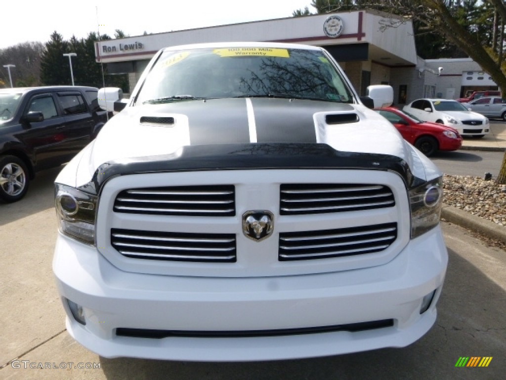 2013 1500 Sport Quad Cab 4x4 - Bright White / Black photo #6