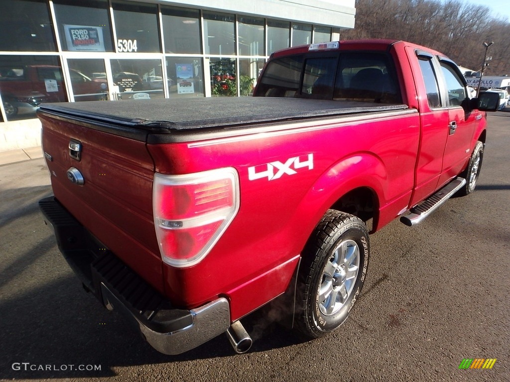 2013 F150 XLT SuperCab 4x4 - Ruby Red Metallic / Steel Gray photo #5