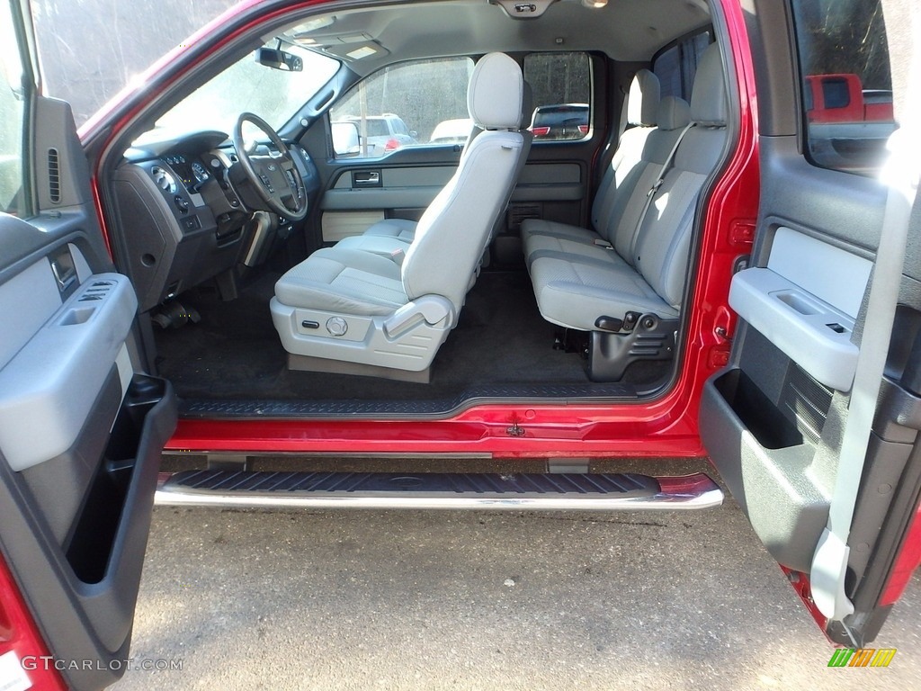 2013 F150 XLT SuperCab 4x4 - Ruby Red Metallic / Steel Gray photo #19