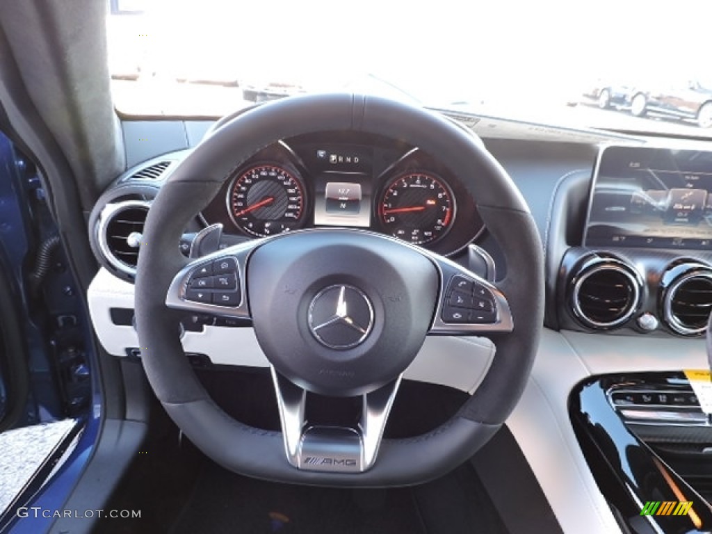 2016 Mercedes-Benz AMG GT S Coupe Porcelain/Black Steering Wheel Photo #111333603