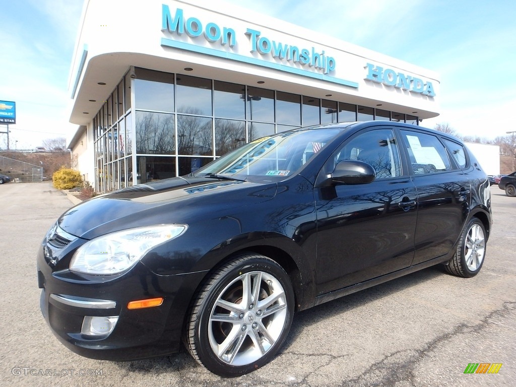 2009 Elantra Touring - Black Pearl / Black photo #1