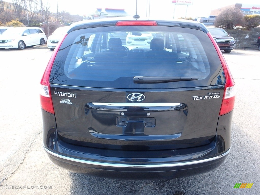 2009 Elantra Touring - Black Pearl / Black photo #4