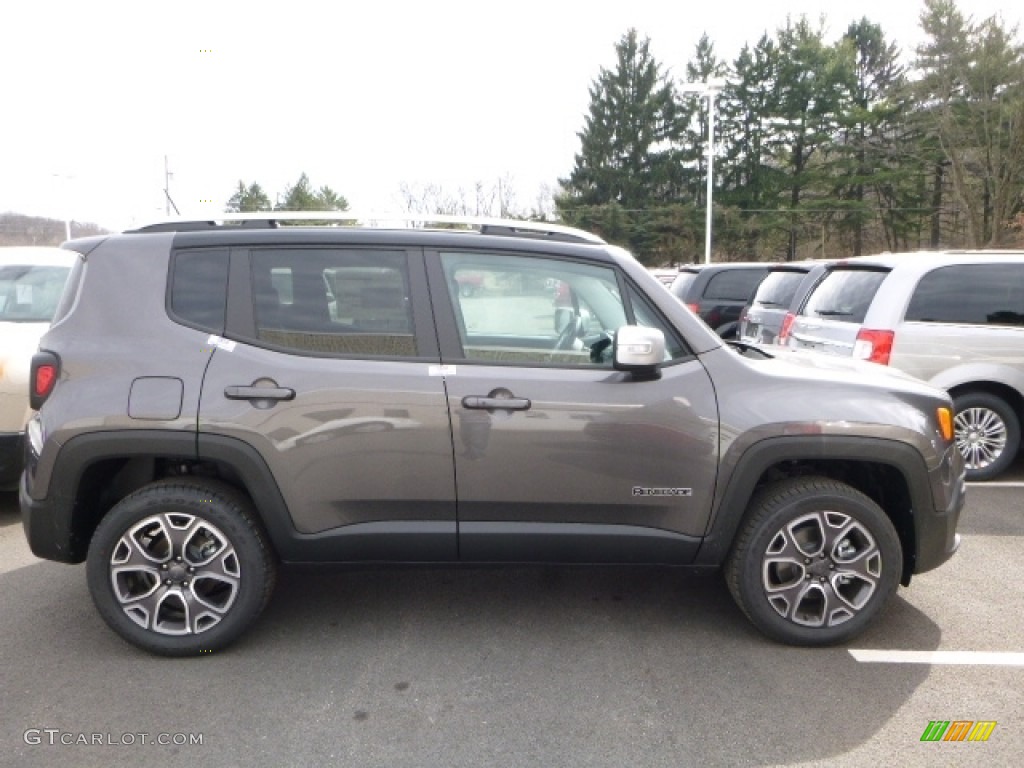 2016 Renegade Limited 4x4 - Granite Crystal Metallic / Bark Brown/Ski Grey photo #8