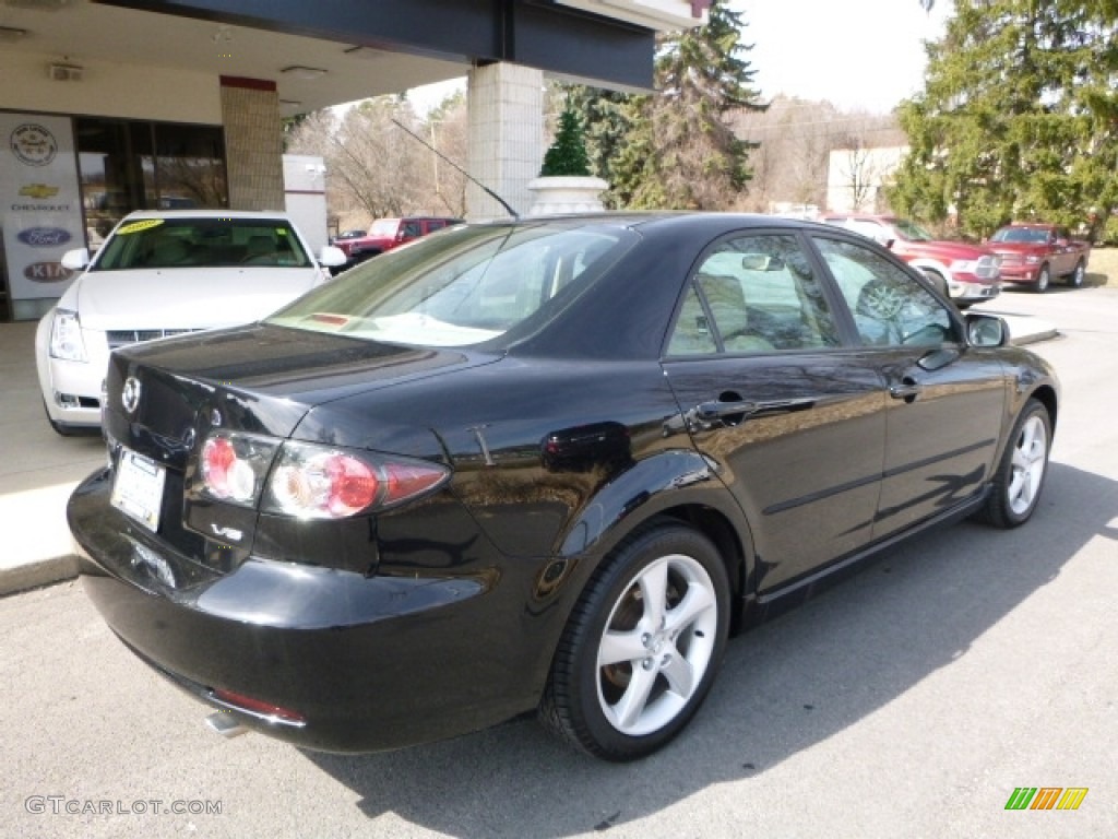 2007 MAZDA6 s Sport Sedan - Onyx Black / Beige photo #2