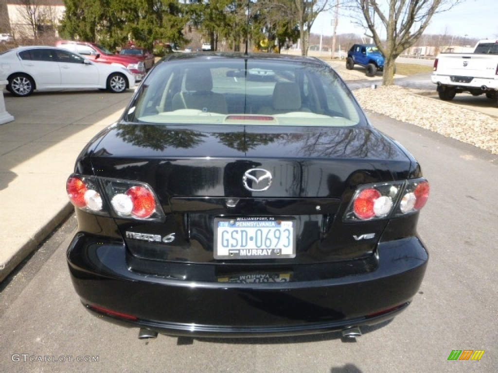 2007 MAZDA6 s Sport Sedan - Onyx Black / Beige photo #12